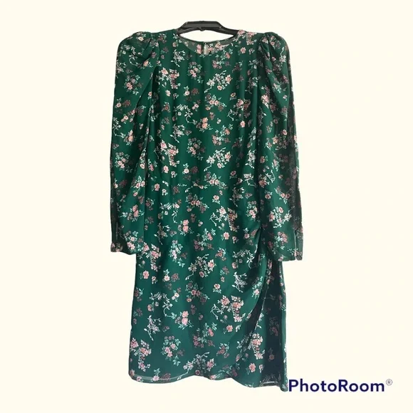 NWT reformation Juni long sleeve bodycon floral mini dress size 4 - Picture 2 of 4